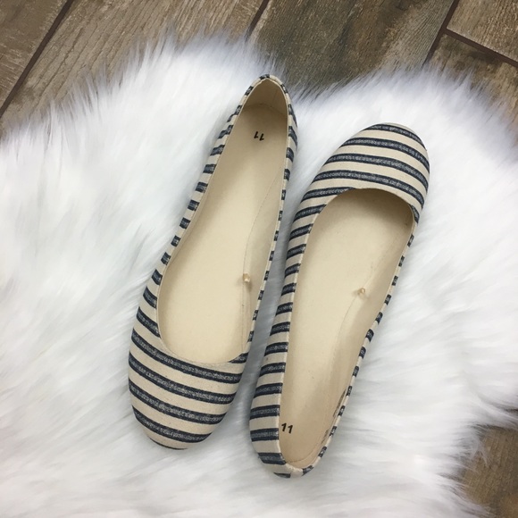 unbranded Shoes - Women’s Slip On Ballet Flats Shoes Loafers Striped